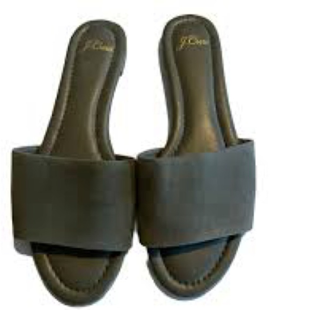 J. Crew Women's Dark Gray Slide Sandals